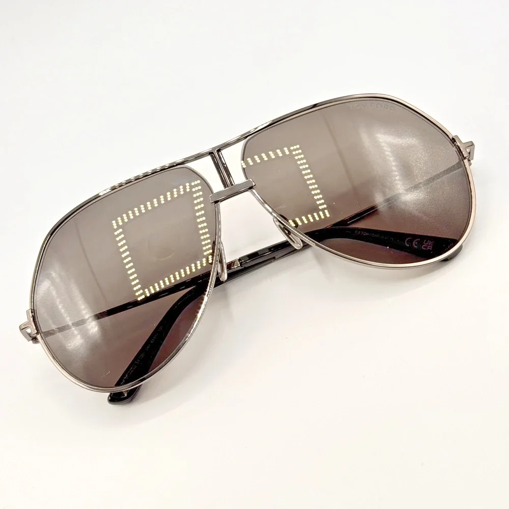 Tom Ford Sunglasses Rickie-02 TF1281 08A Gunmetal Aviator Frame Gray Lens 63mm